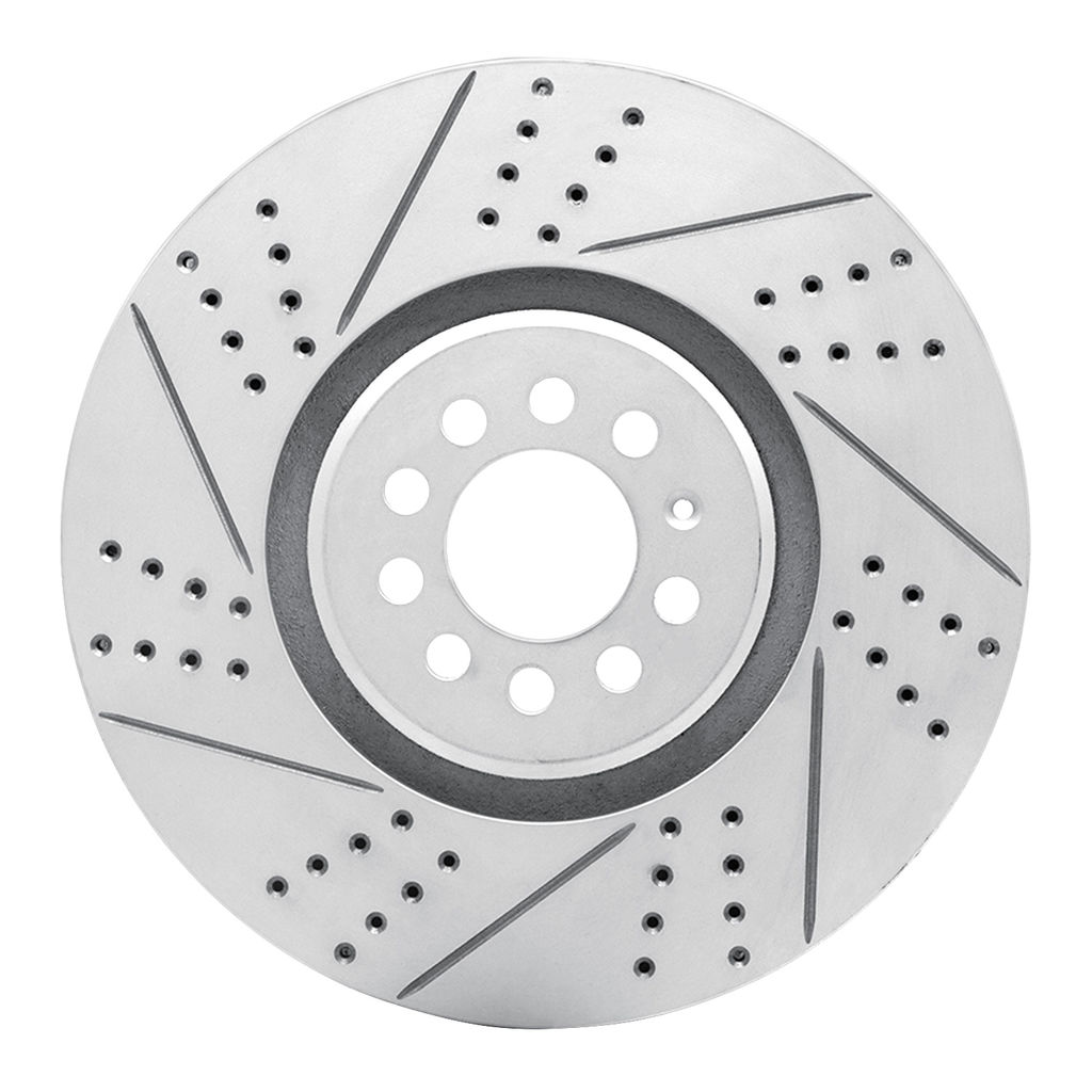 Dynamic Friction 830-74026D - Geoperformance Coated Drilled and Slotted Brake Rotor