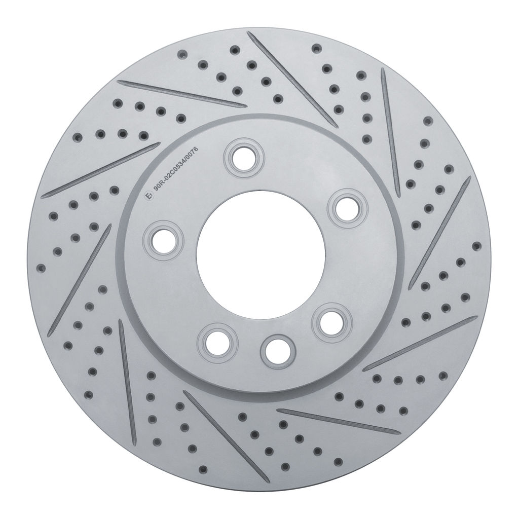 Geoperformance Coated Drilled and Slotted Brake Rotor