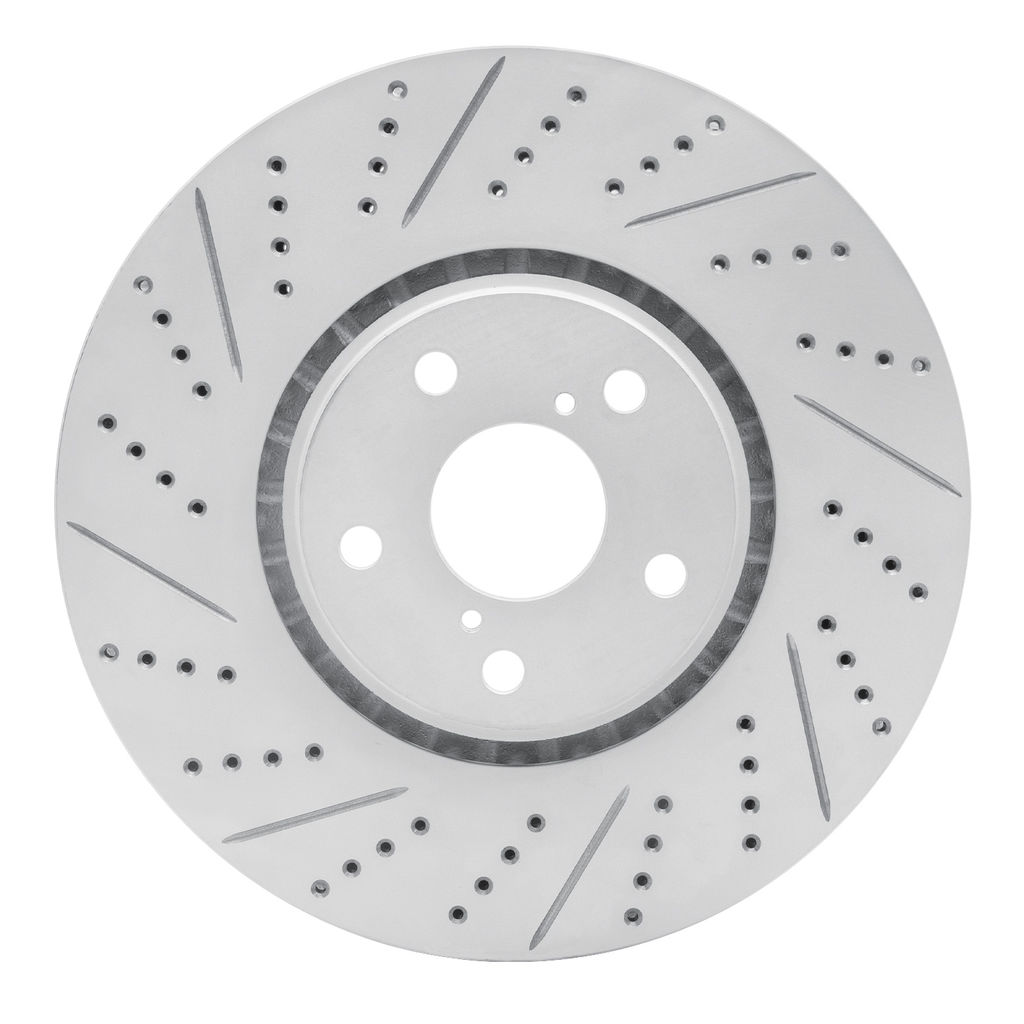 Geoperformance Coated Drilled and Slotted Brake Rotor