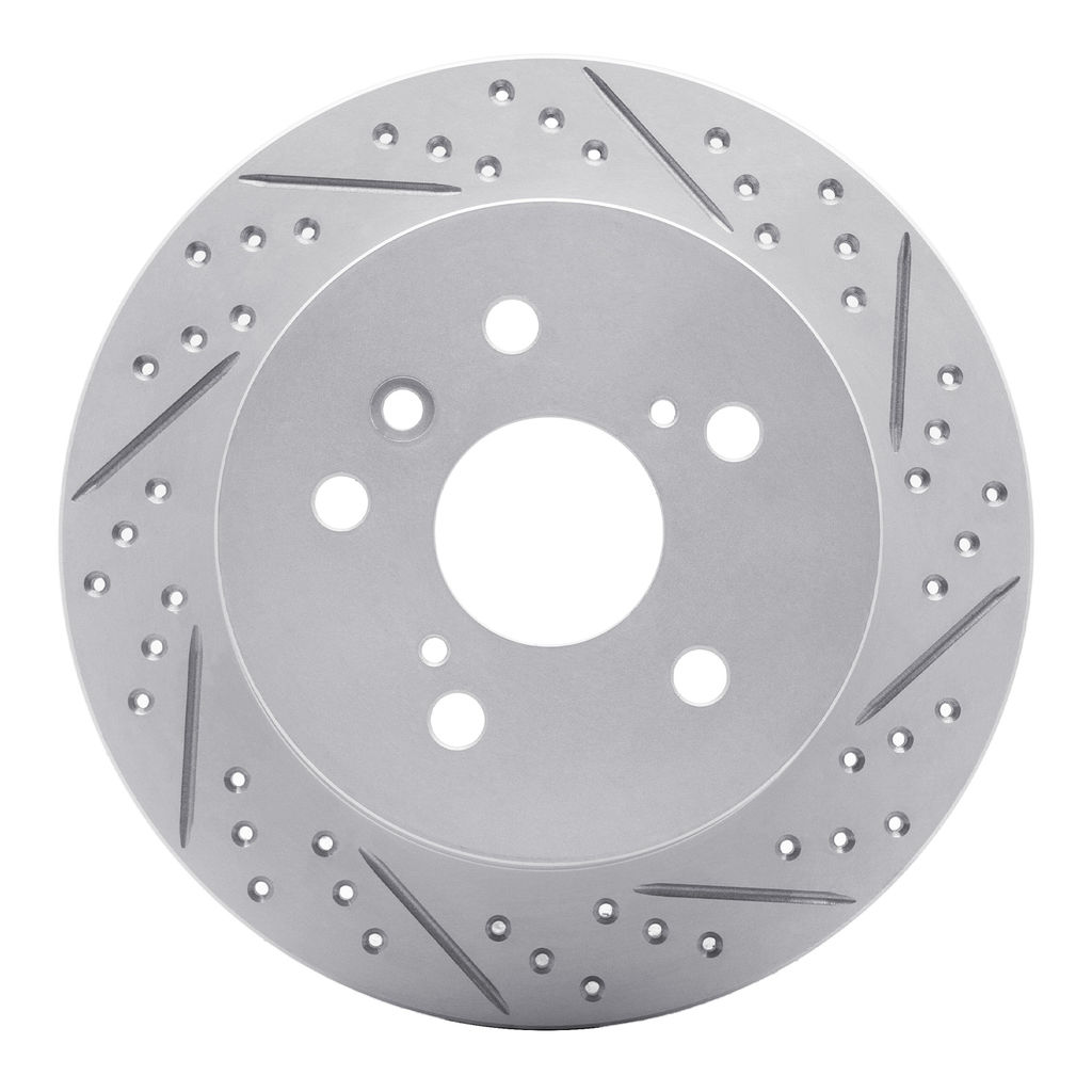 Geoperformance Coated Drilled and Slotted Brake Rotor