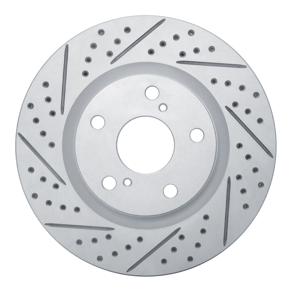 Geoperformance Coated Drilled and Slotted Brake Rotor