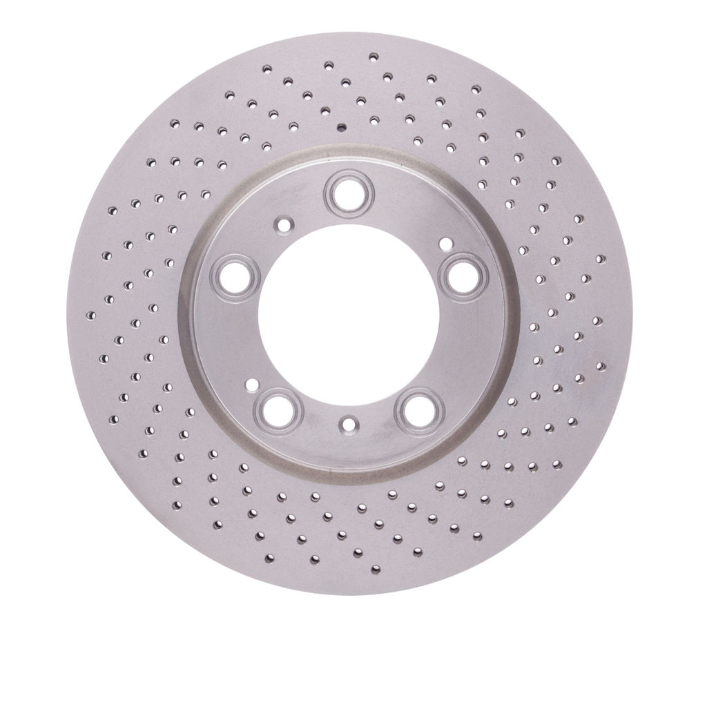 Dynamic Friction 920-02033D - Hi-Carbon Alloy Geomet Coated Drilled Brake Rotor