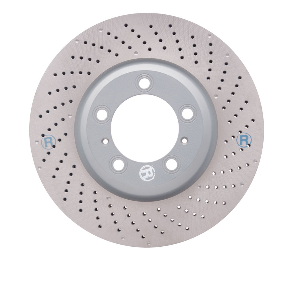 Dynamic Friction 920-02046D - Hi-Carbon Alloy Geomet Coated Drilled Brake Rotor