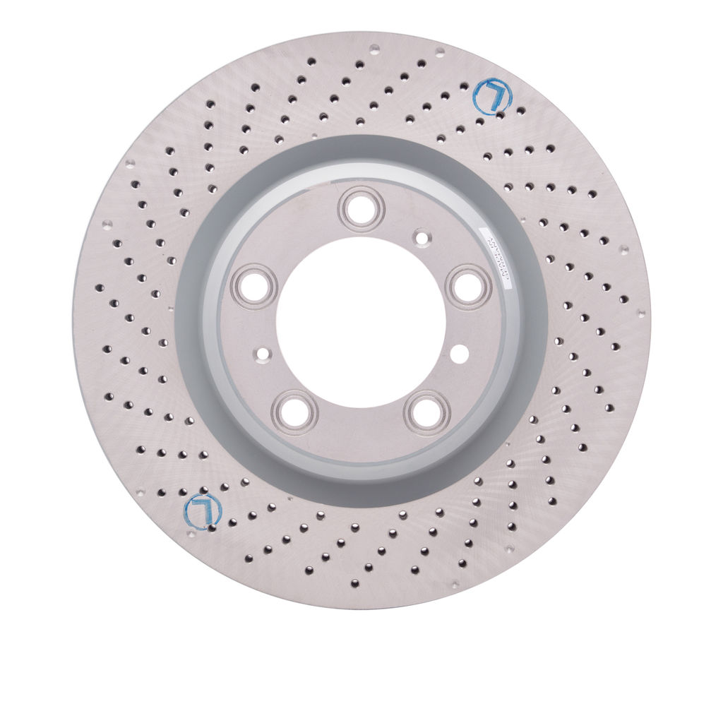 Dynamic Friction 920-02063D - Hi-Carbon Alloy Geomet Coated Drilled Brake Rotor