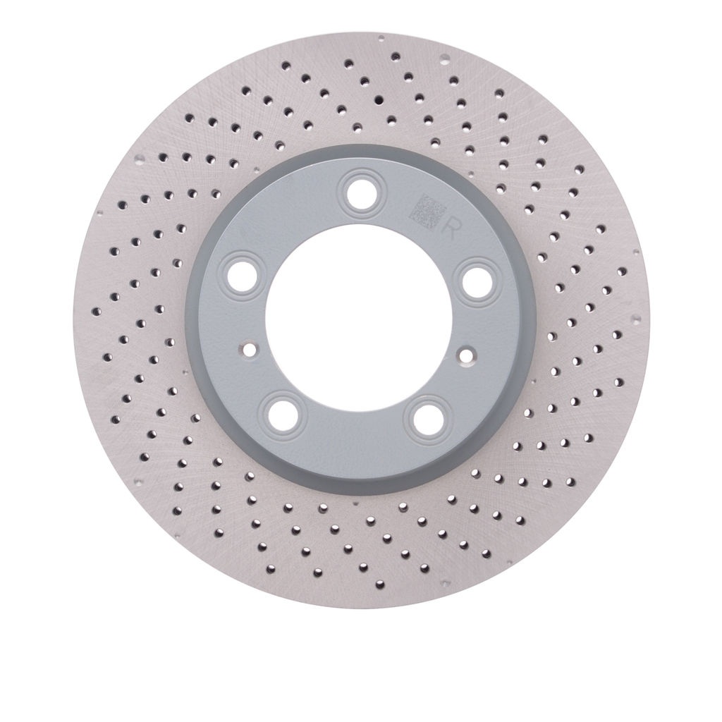 Dynamic Friction 920-02068D - Hi-Carbon Alloy Geomet Coated Drilled Brake Rotor