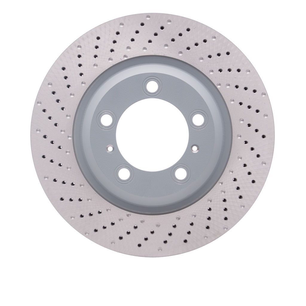 Dynamic Friction 920-02071D - Hi-Carbon Alloy Geomet Coated Drilled Brake Rotor