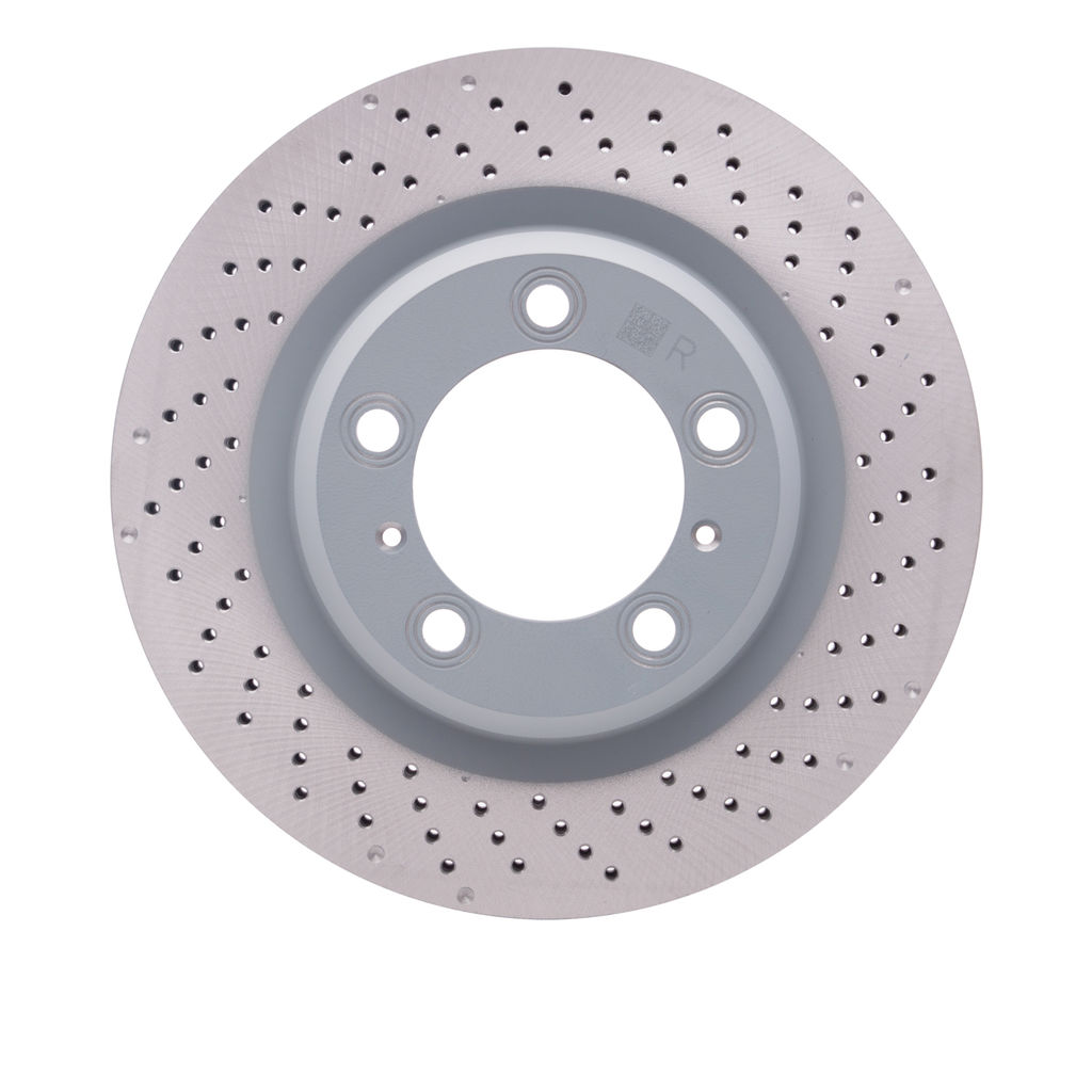 Dynamic Friction 920-02072D - Hi-Carbon Alloy Geomet Coated Drilled Brake Rotor