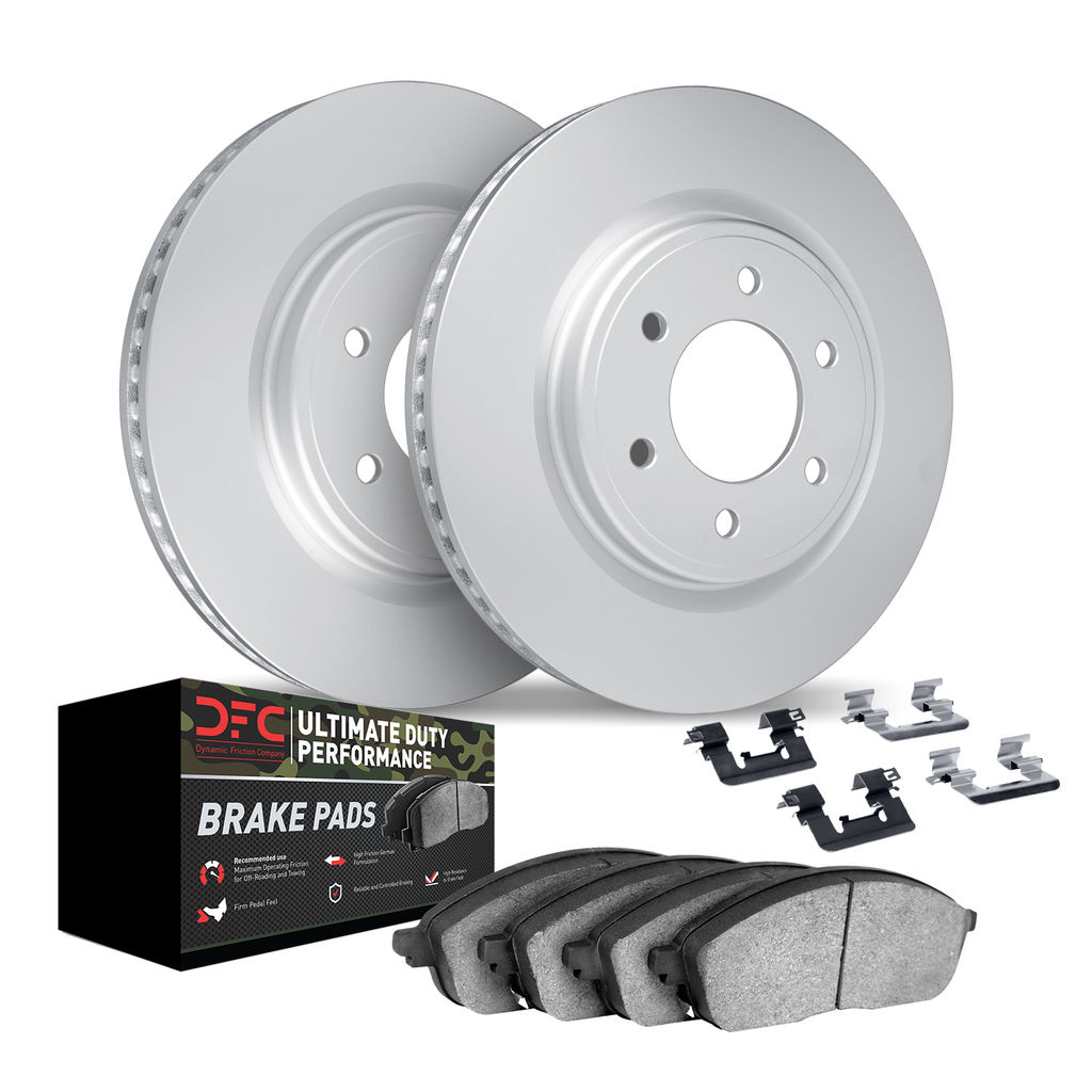 Dynamic Friction 9412-48022 - Brake Kit - Hi Carbon Quickstop Rotors and Heavy Duty Brake Pads With Hardware