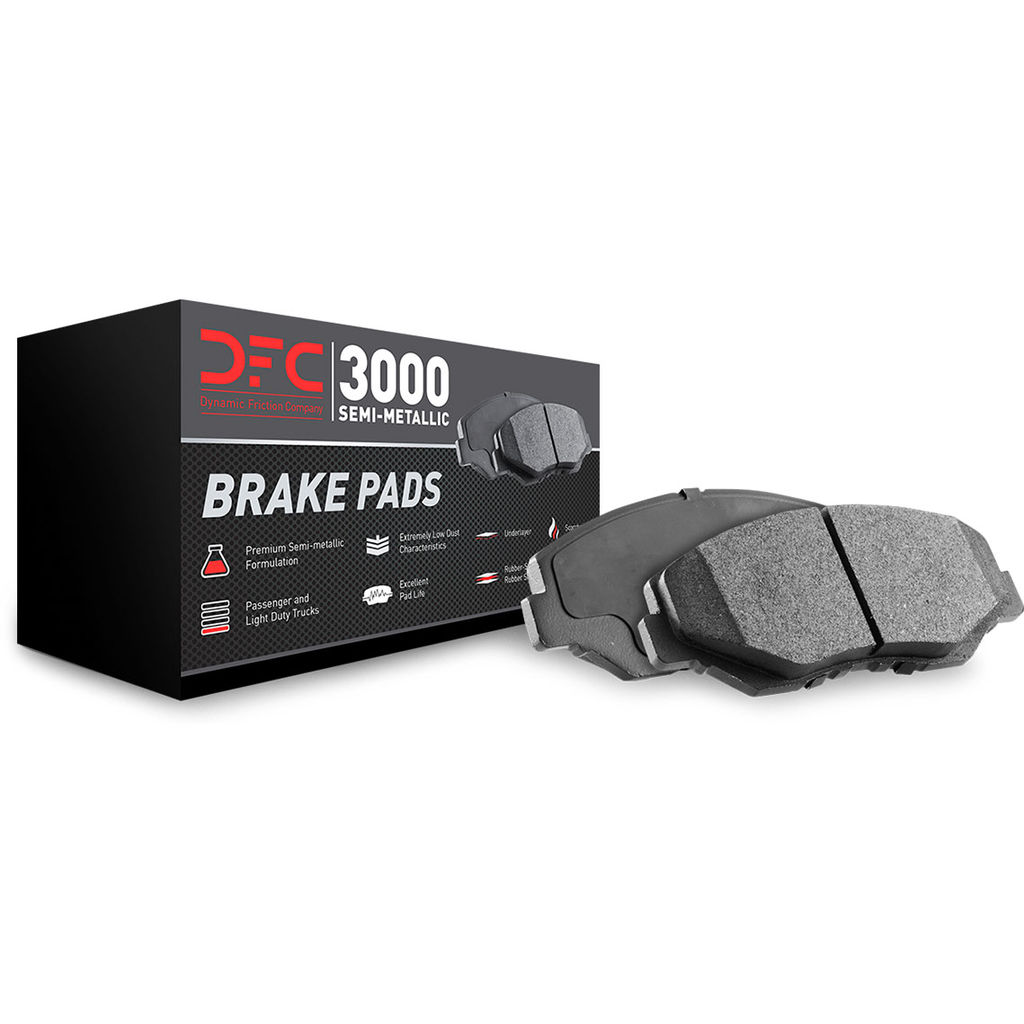 Dynamic Friction Company 3000 Semi-Metallic Brake Pads 1311-0143-00-Front Set