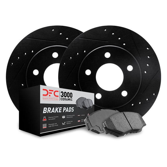 Dynamic Friction Company 3000 Ceramic Brake Pads and Hardware Kit 