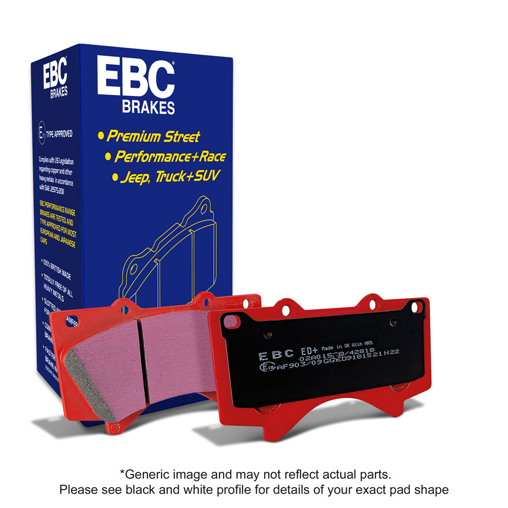 EBC Brakes ED93151 - EBC Extra Duty Red Pads for Light Truck, Jeep & SUV