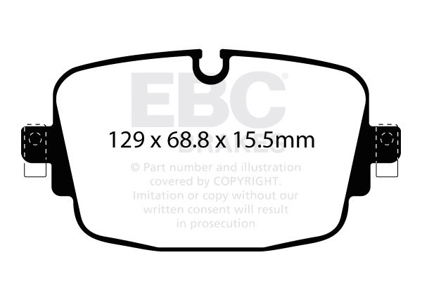 EBC Brakes DP82516RP1 - Racing Brake Pads for Lighter Track Cars