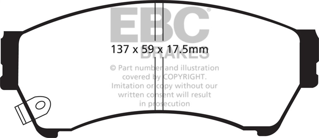 EBC Brakes DP21765 - Greenstuff 2000 Series Sport Disc Brake Pad Set, 2-Wheel Set