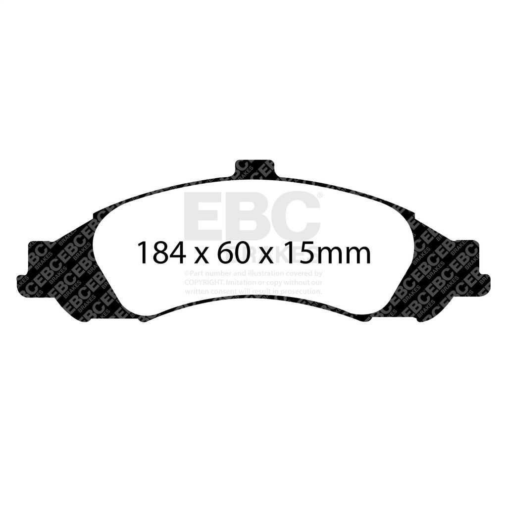 EBC Brakes DP31721C - Redstuff Ceramic Low Dust Disc Brake Pad Set, 2-Wheel Set