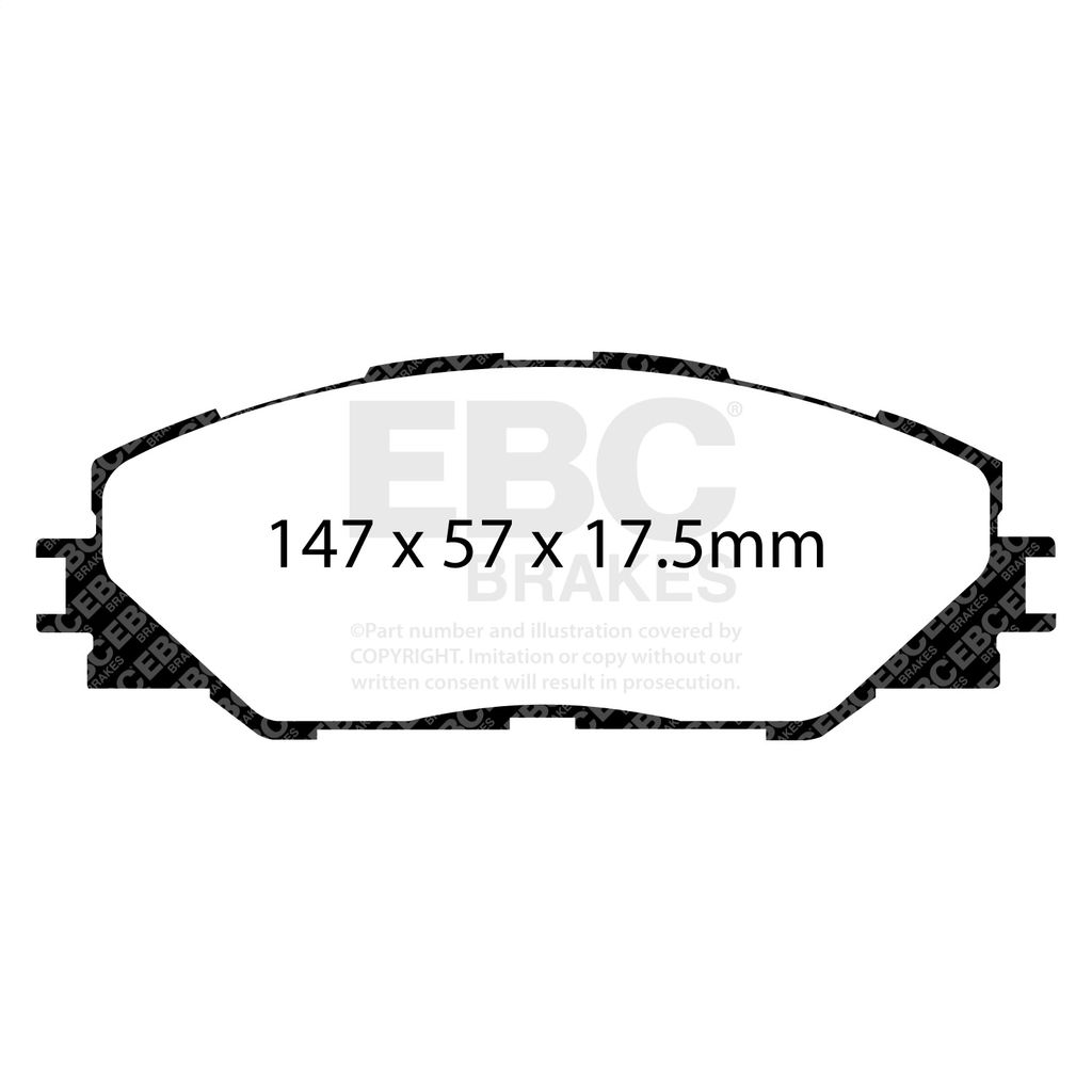 EBC Brakes DP31792C - Redstuff Ceramic Low Dust Disc Brake Pad Set, 2-Wheel Set