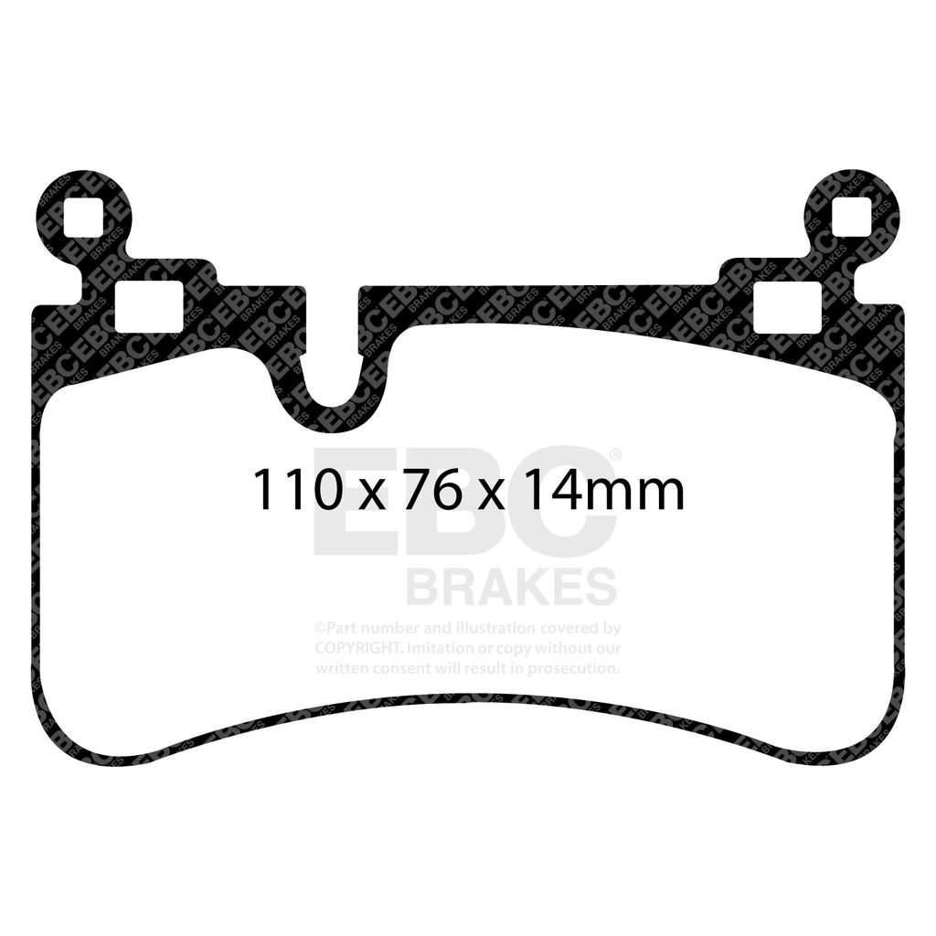 EBC Brakes DP31839C - Redstuff Ceramic Low Dust Disc Brake Pad Set, 2-Wheel Set