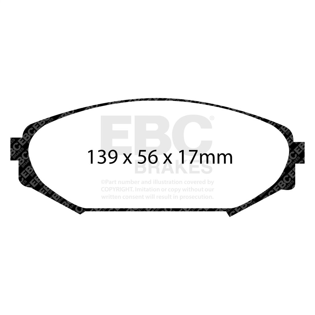 EBC Brakes DP61311 - 6000 Series Greenstuff Disc Brake Pad Set, 2-Wheel Set