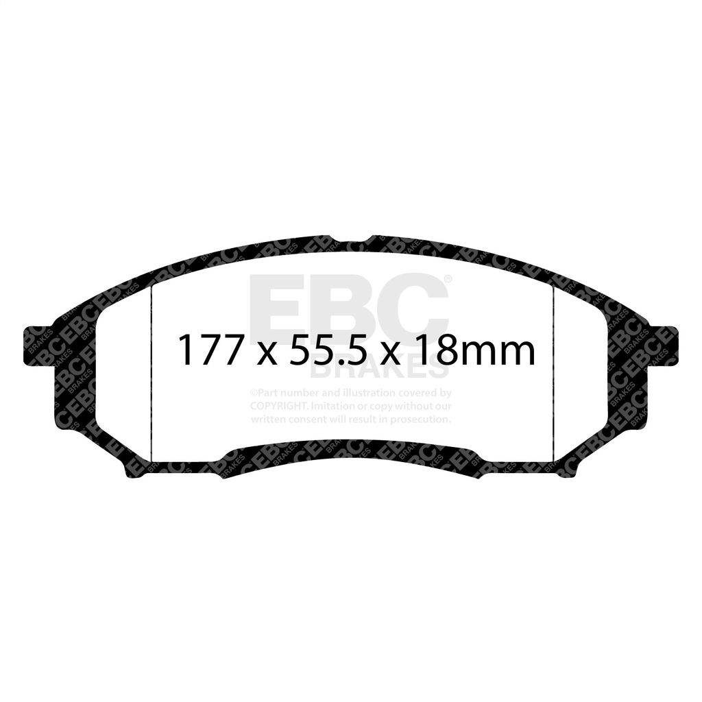 EBC Brakes DP61778 - 6000 Series Greenstuff Disc Brake Pad Set, 2-Wheel Set
