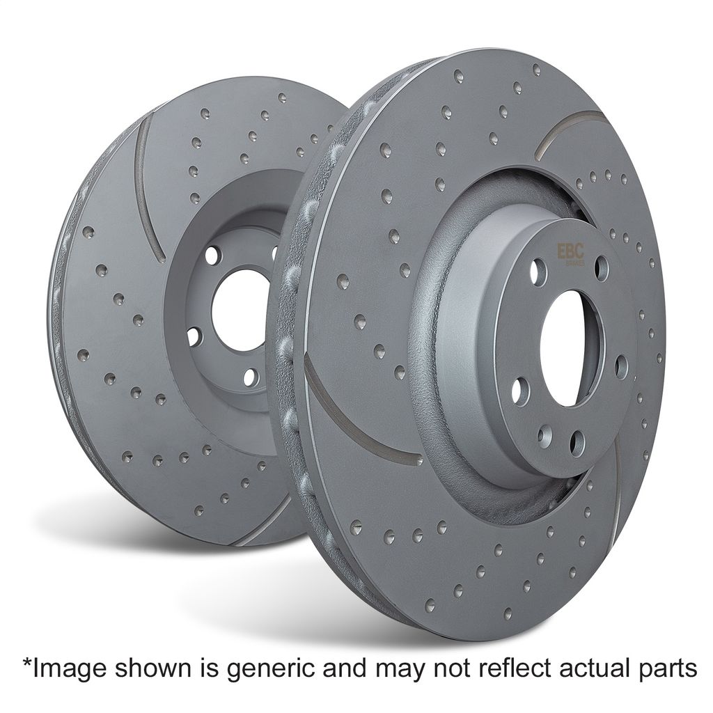 EBC Brakes GD7481 - Slotted and Dimpled Vented Front Disc Brake Rotors, 2-Wheel Set