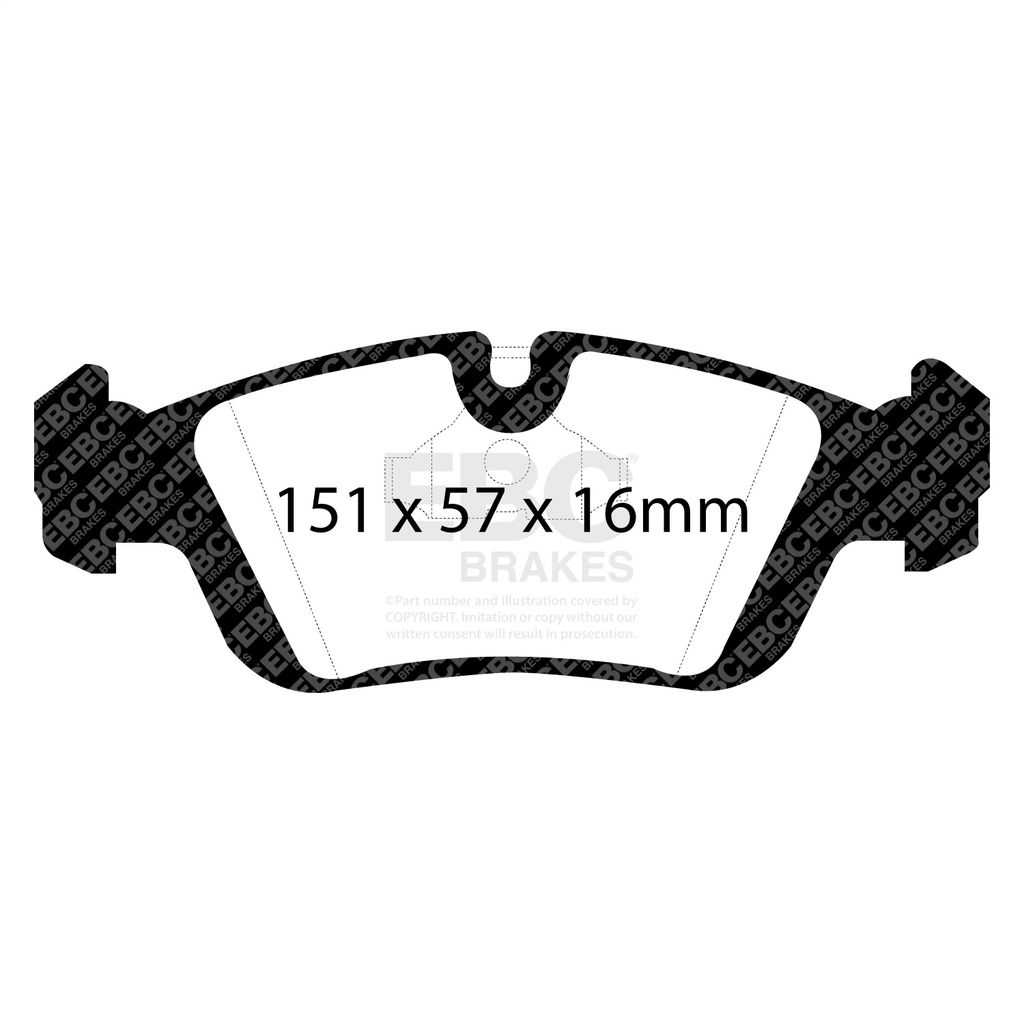 EBC Brakes UD558 - Ultimax OEM Replacement Disc Brake Pad Set, 2-Wheel Set