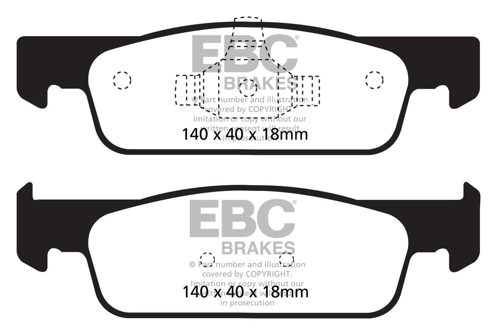 EBC Brakes DP22146 - Greenstuff 2000 Series Sport Disc Brake Pad Set, 2-Wheel Set