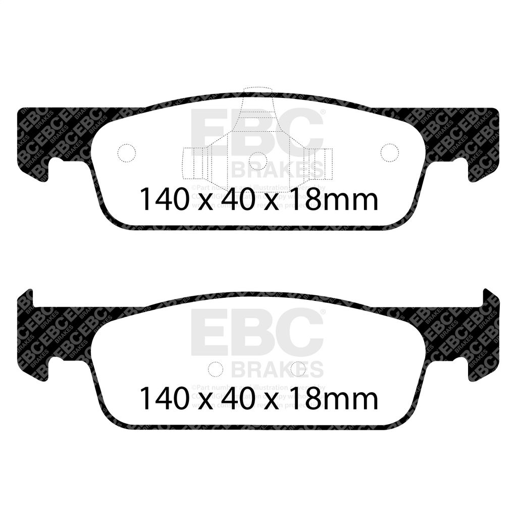 EBC Brakes DP42146R - Yellowstuff Street and Track Disc Brake Pad Set, 2-Wheel Set