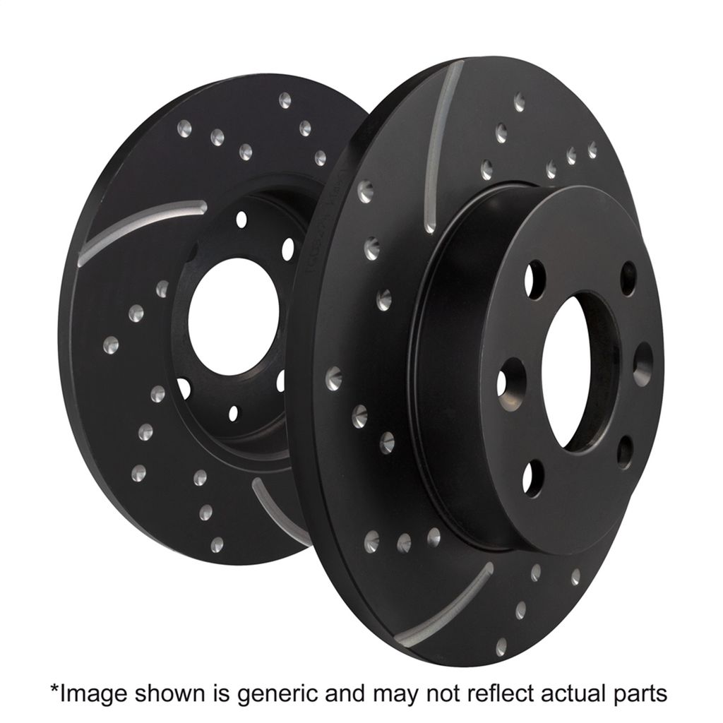 EBC Brakes GD7666 - Slotted and Dimpled Disc Brake Rotors, 2-Wheel Set