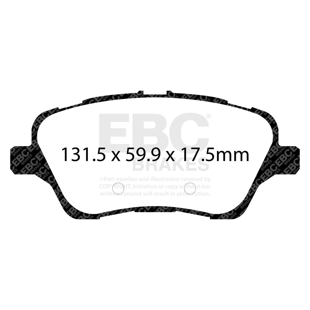 EBC Brakes DP32149C - Redstuff Ceramic Low Dust Disc Brake Pad Set, 2-Wheel Set