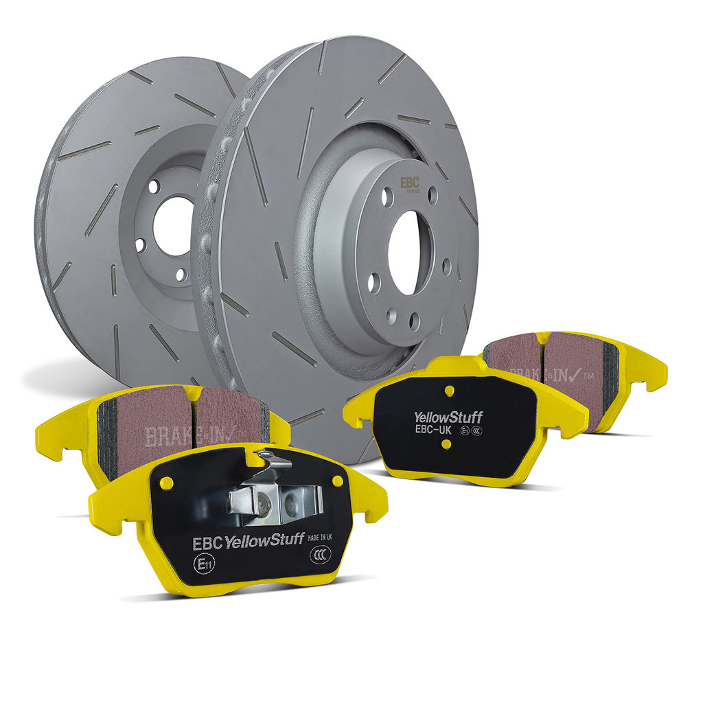 EBC Brakes S9KF1237 - S9 Yellowstuff Brake Pad Set and USR Sport Slotted Brake Rotors, 2-Wheel Set
