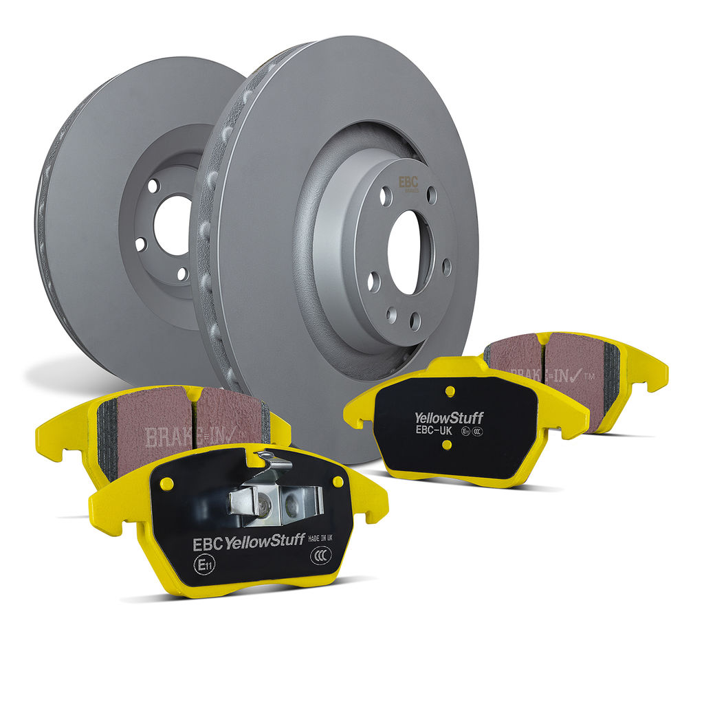 EBC Brakes S13KF2159 - S13 Yellowstuff Disc Brake Pad Set and RK Vented Disc Brake Rotors Kit