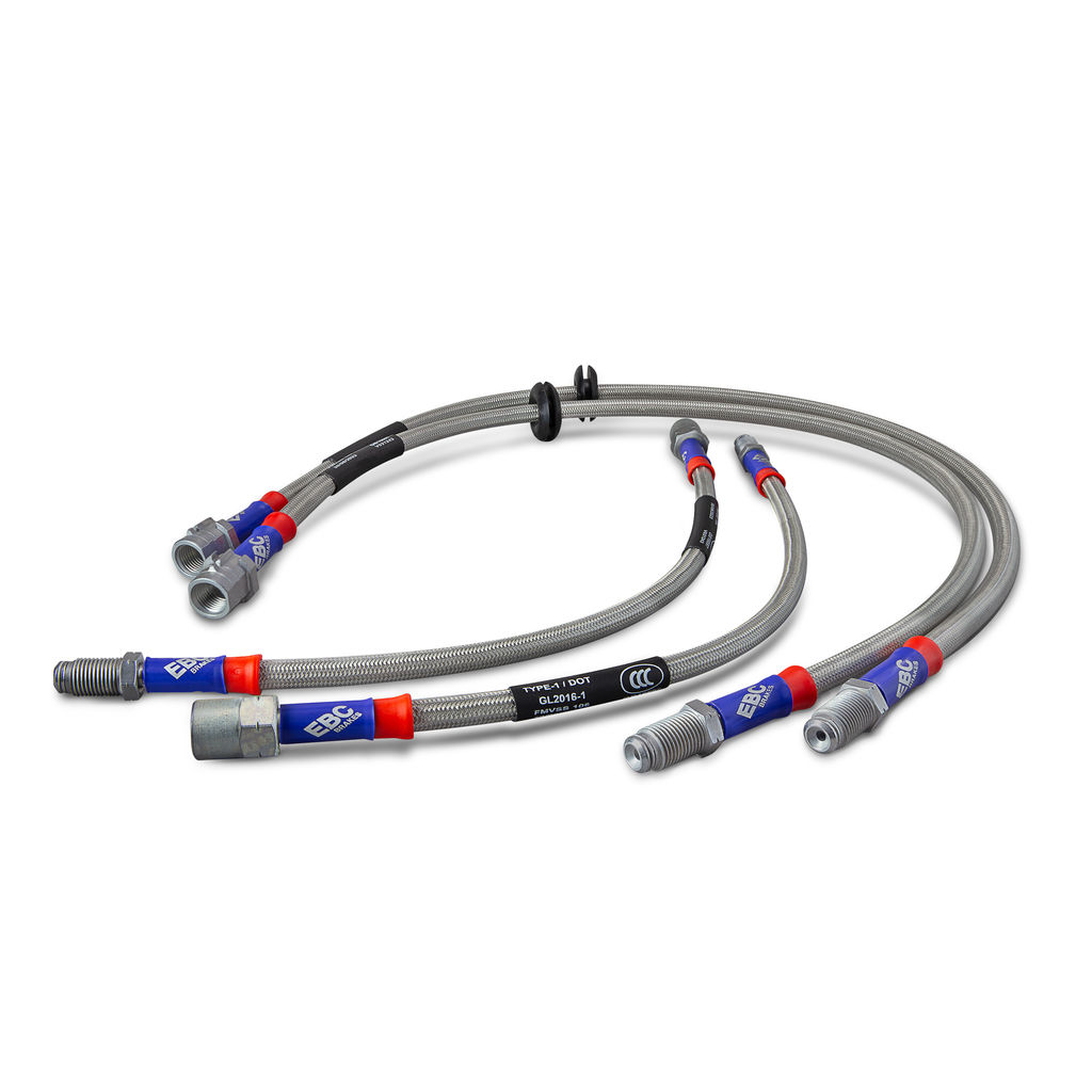 EBC Brakes BLA7121-2L - Stainless Steel Brake Line Kit Front, 2 Brake Lines