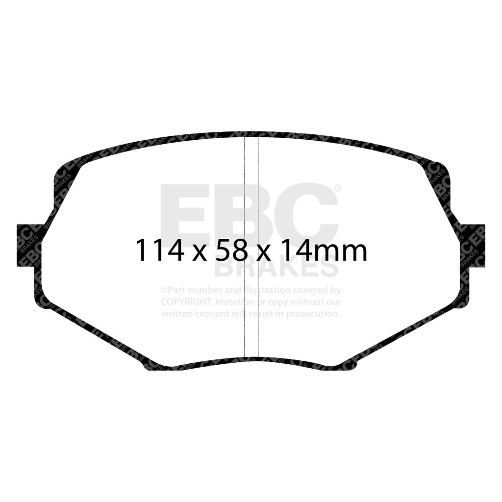 EBC Brakes DP81002RPX - RPX Race Disc Brake Pad Set, 20/18 mm. Disc Thickness
