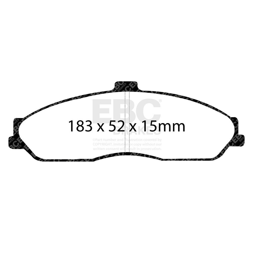 EBC Brakes DP81162.15SR11 - Sintered Track use only SR11 Brake Pads - Lower friction grade
