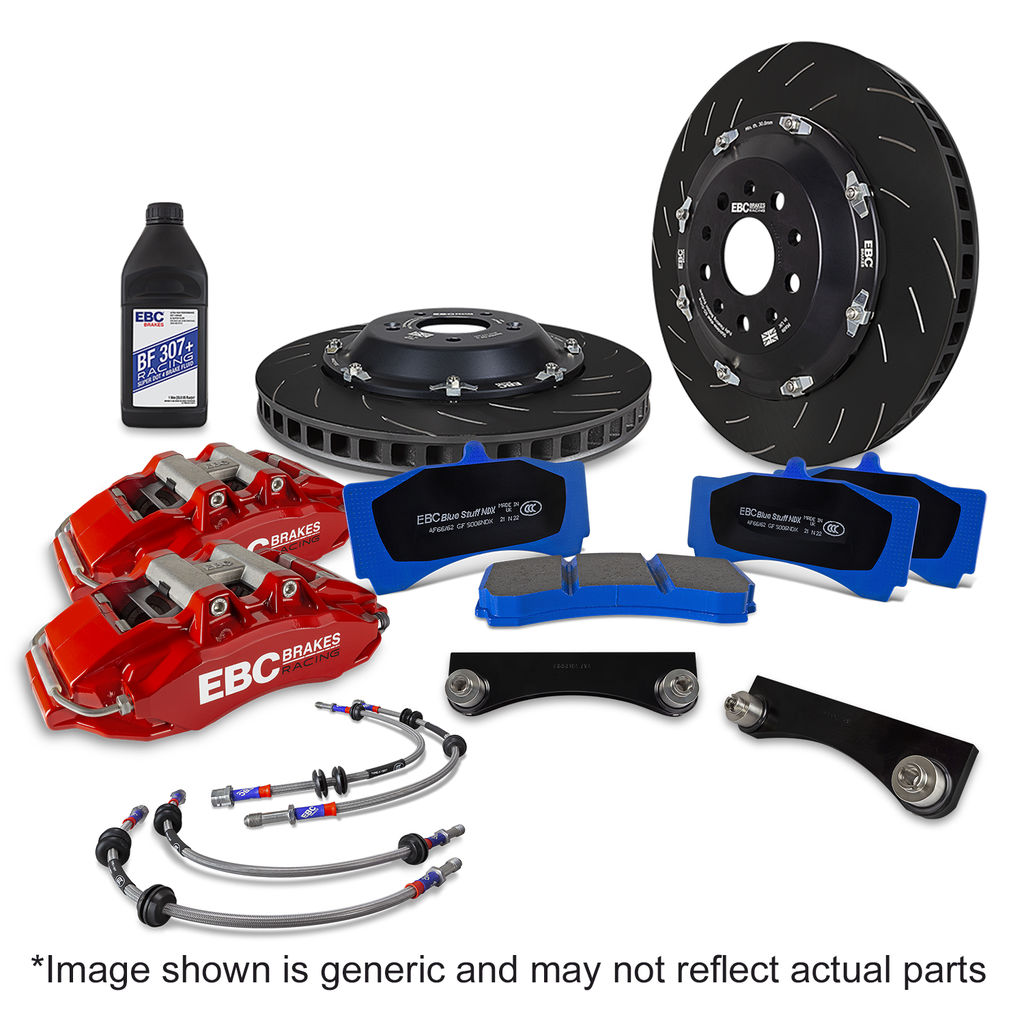 EBC Brakes BBK035RED-1 - Apollo Balanced Front Big Brake Kit, Red