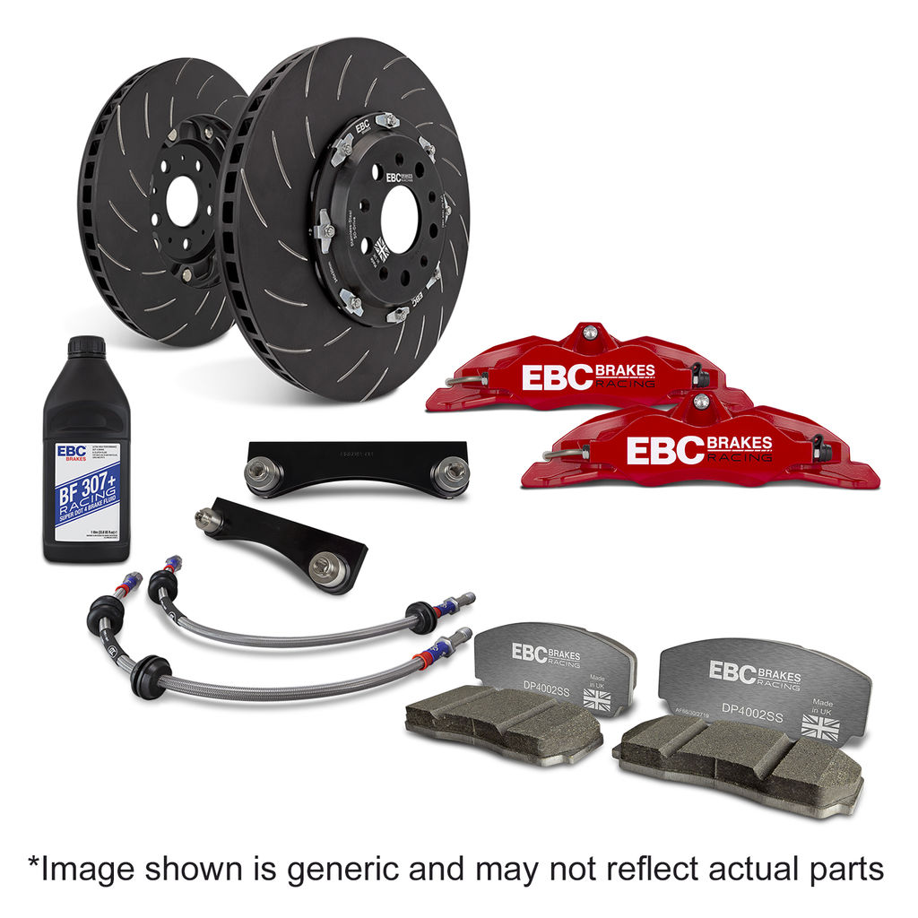 EBC Brakes BBK040RED-2 - Apollo Balanced Front Big Brake Kit, Red