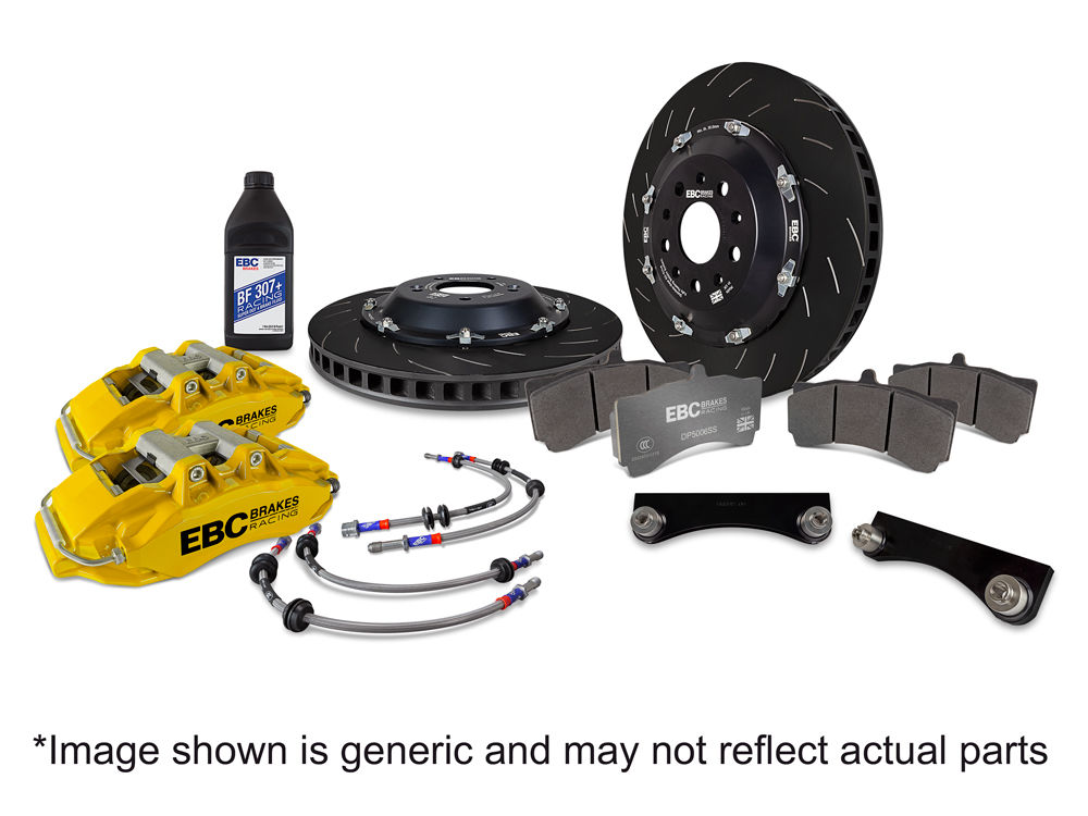 EBC Brakes BBK044YEL-2 - Apollo Balanced Front Big Brake Kit, Yellow