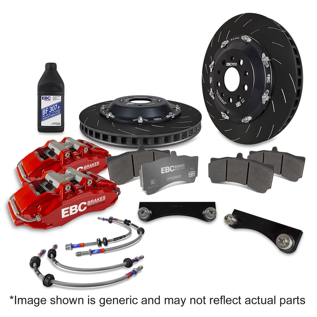 EBC Brakes BBK046RED-1 - Apollo Balanced Front Big Brake Kit, Red