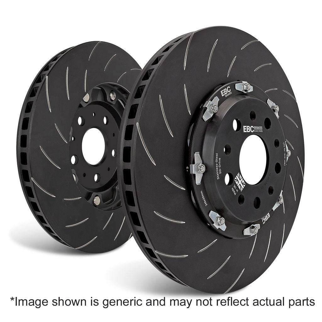 EBC Brakes SG2F028 - 2-Piece Slotted Brake Rotor, 2-Wheel Set