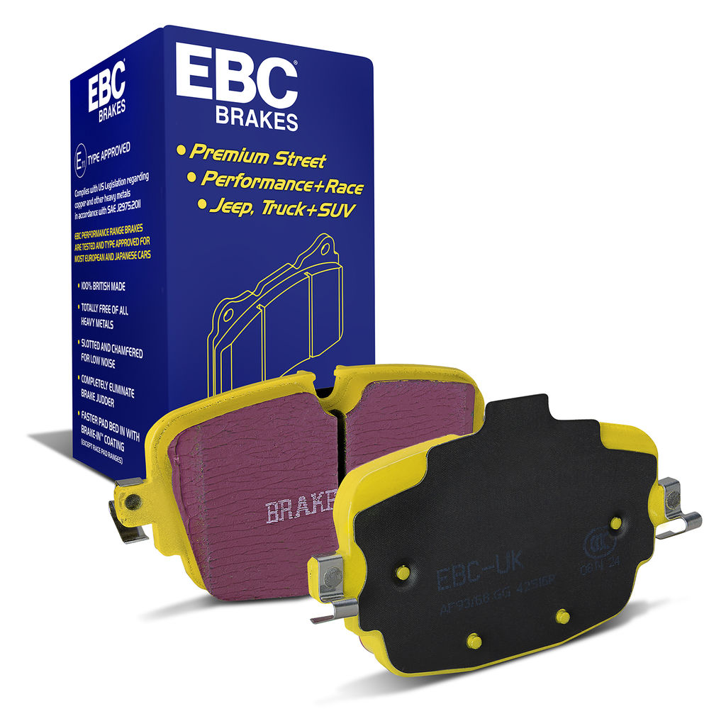 EBC Brakes DP42516R - Yellowstuff Street and Track Rear Disc Brake Pad Set, 2-Wheel Set