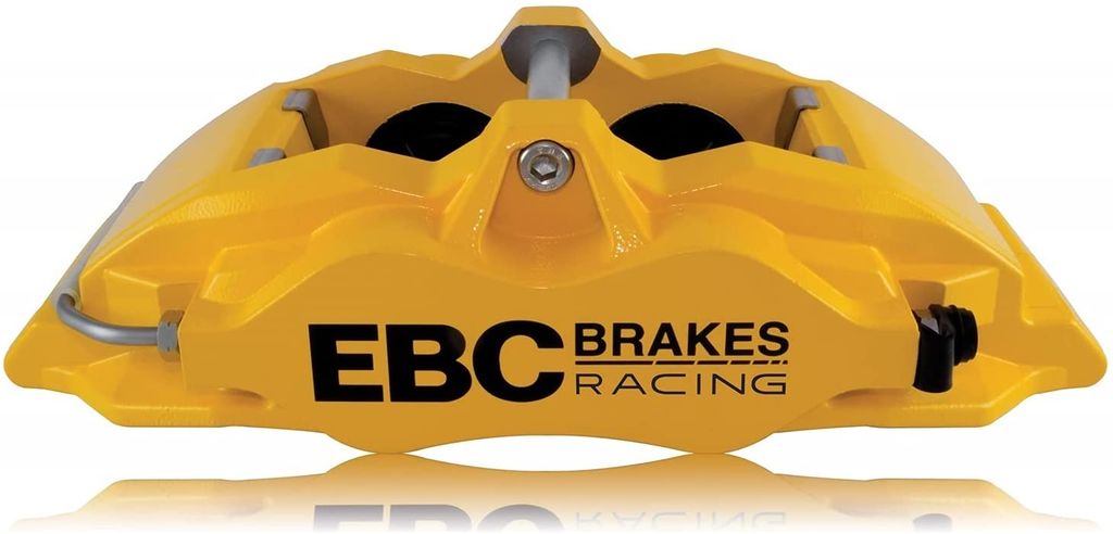 EBC Brakes BC4102YEL-R - Apollo-4 Disc Brake Caliper, Yellow, Aluminum 2-Piece Bolted Body, FMSI Pad No. DR002