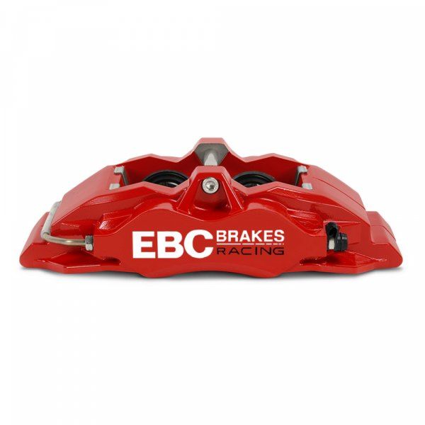 EBC Brakes BC4104RED-L - Apollo-4 Disc Brake Caliper, Red, Aluminum 2-Piece Bolted Body, FMSI Pad No. DR002