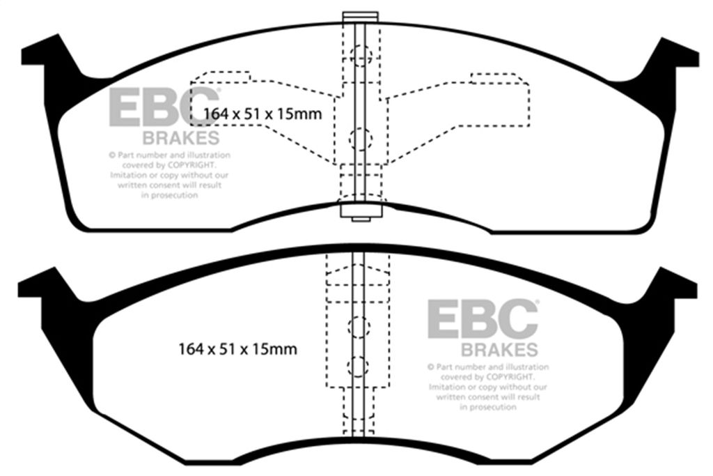 EBC Brakes DP21065 - Greenstuff 2000 Series Sport Disc Brake Pad Set, 2-Wheel Set