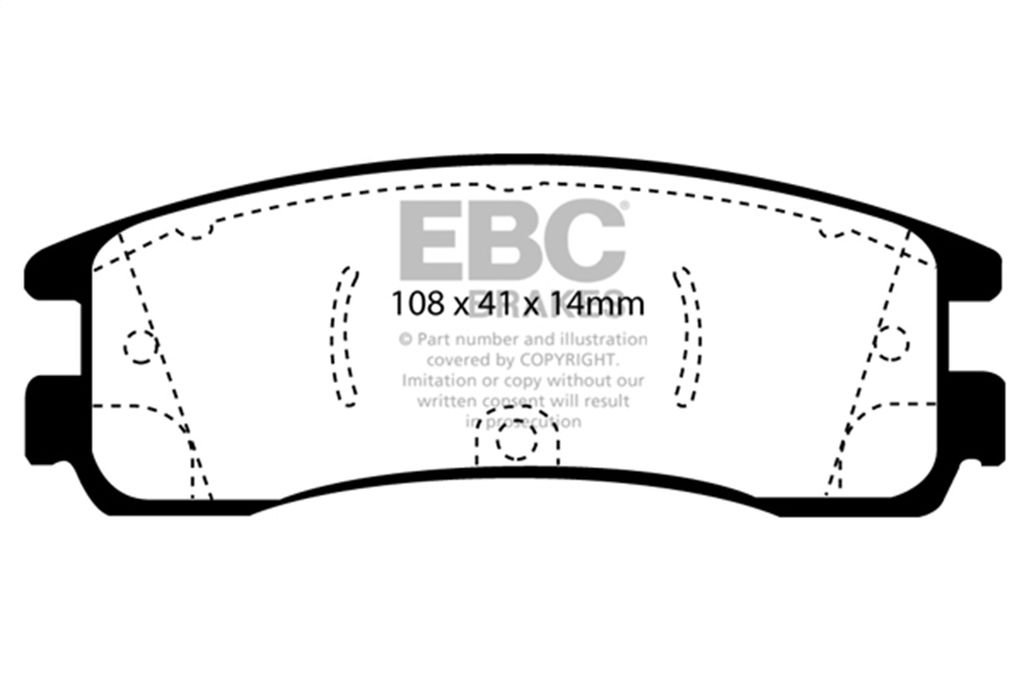EBC Brakes DP21122 - Greenstuff 2000 Series Sport Disc Brake Pad Set, 2-Wheel Set