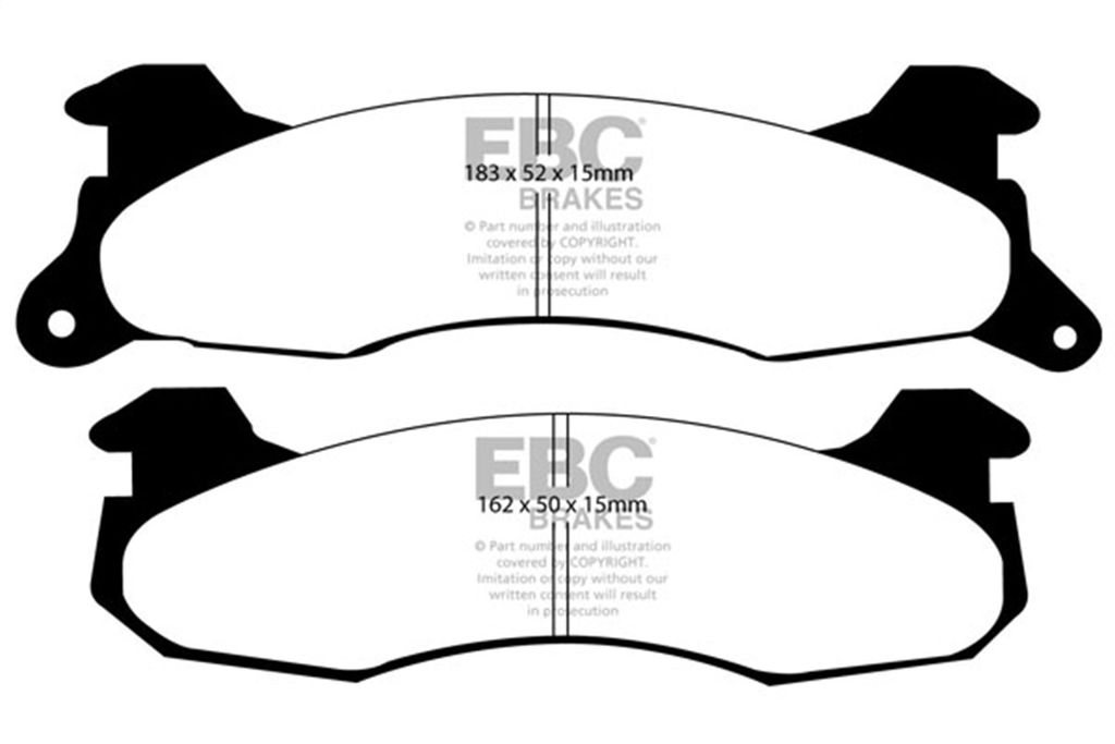 EBC Brakes DP21161 - Greenstuff 2000 Sport Brake Pads, 2 Wheel Set