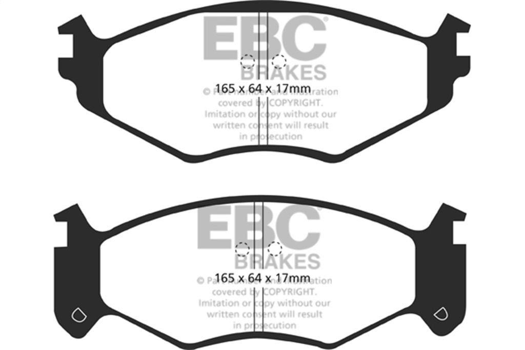 EBC Brakes DP21250 - Greenstuff 2000 Sport Brake Pads, 2 Wheel Set