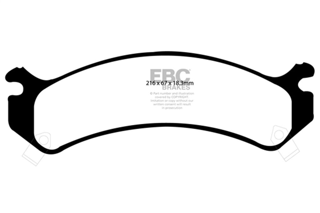 EBC Brakes DP21305 - Greenstuff 2000 Series Sport Disc Brake Pad Set, 2-Wheel Set