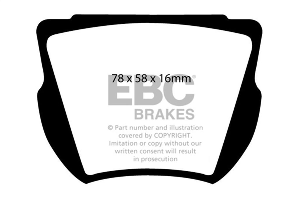 EBC Brakes DP2134 - Greenstuff 2000 Series Sport Disc Brake Pad Set, 2-Wheel Set