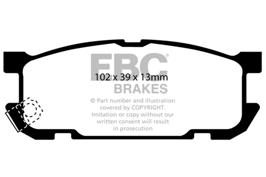 EBC Brakes DP21453 - Greenstuff 2000 Sport Brake Pads, 2 Wheel Set
