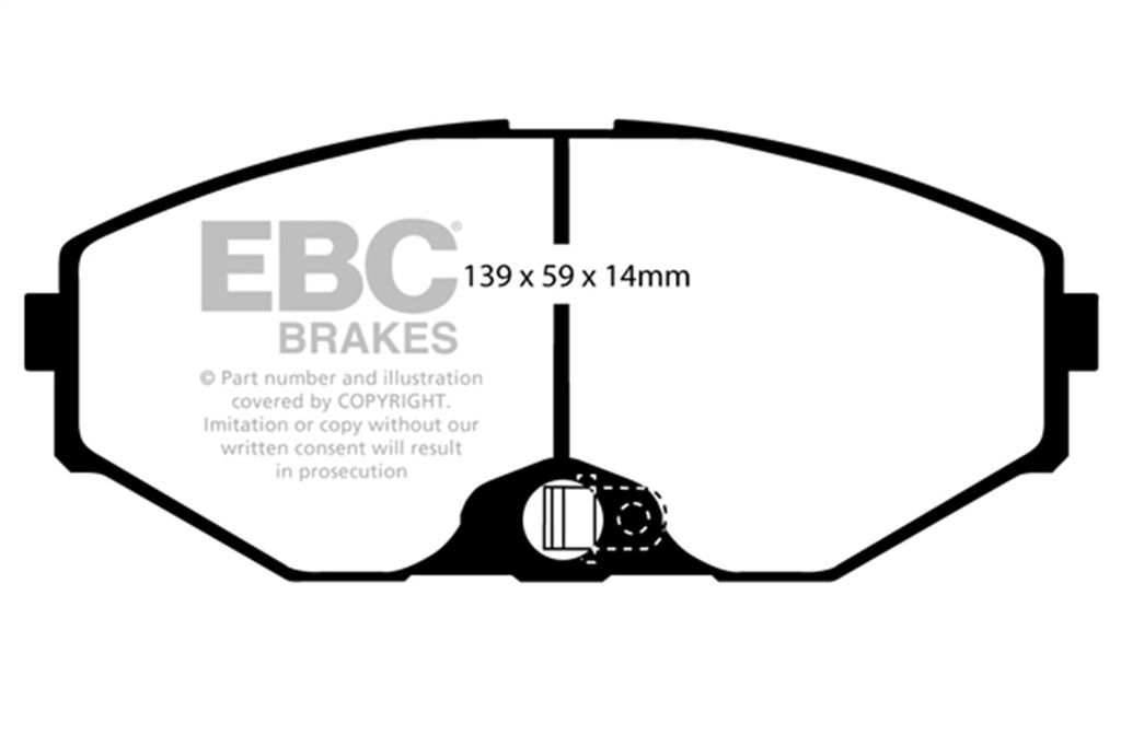 EBC Brakes DP21471 - Greenstuff 2000 Series Sport Disc Brake Pad Set, 2-Wheel Set