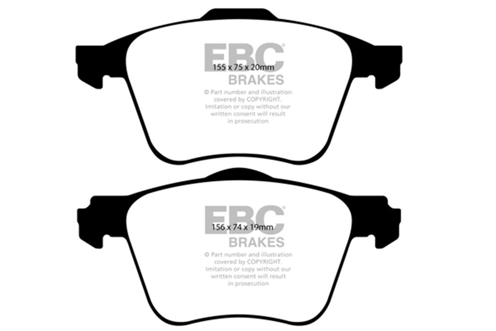 EBC Brakes DP21690 - Greenstuff 2000 Series Sport Disc Brake Pad Set, 2-Wheel Set